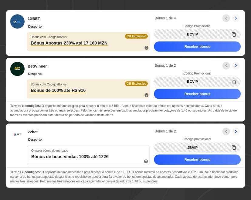 Melhores casas de apostas online em Moçambique