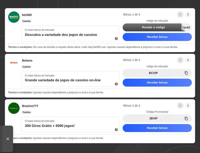 Top slots mais populares no Brasil