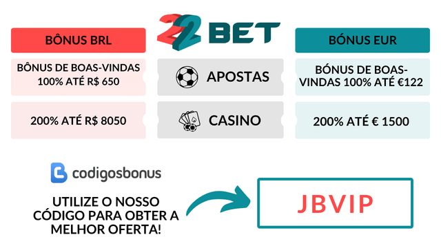 22BET código promocional