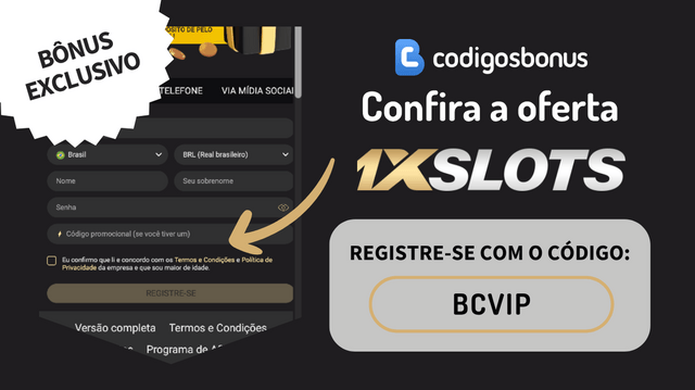 1xSlots código promocional