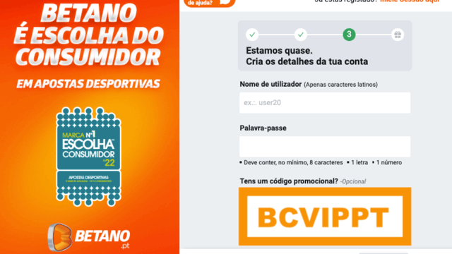 Código promocional Betano: Aposte com TERRAVIP