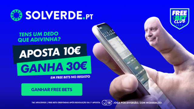 Solverde Portugal bónus freebet para apostas