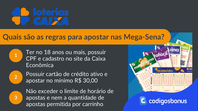 requisitos para jogos da mega sena nas loterias caixa