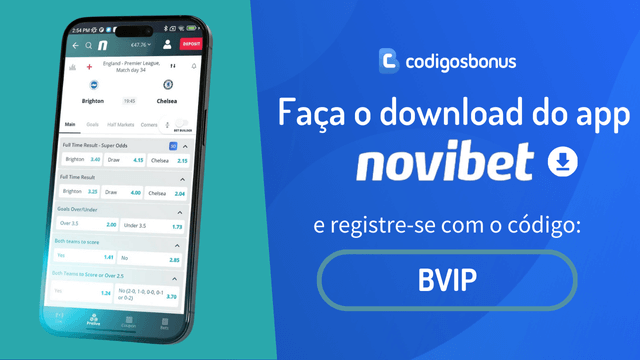 cadastro com codigo bonus no app da novibet para apostas