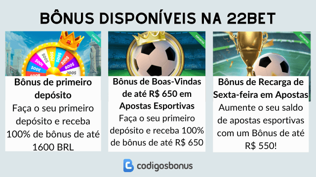 promoçoes disponiveis na 22bet