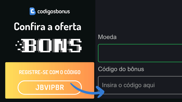 onde colocar o codigo promocional bons durante o registro