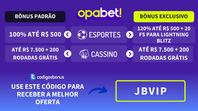 código do bônus Opabet