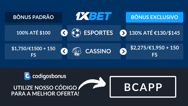 oferta de bonus-vindas para 1xbet app