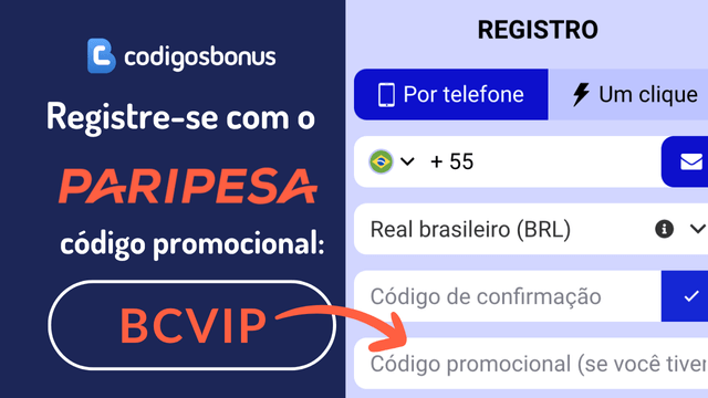 paripesa codigo bonus cadastro 2025