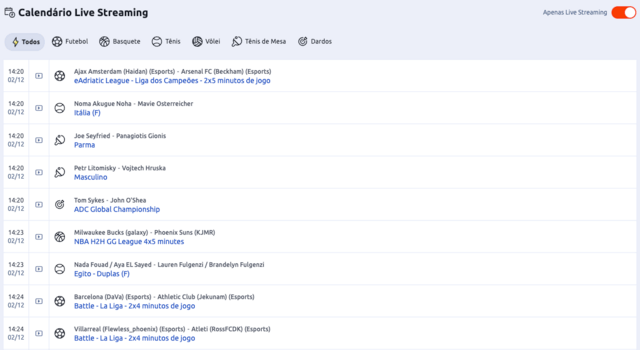live streaming ao vivo Betano Brasil