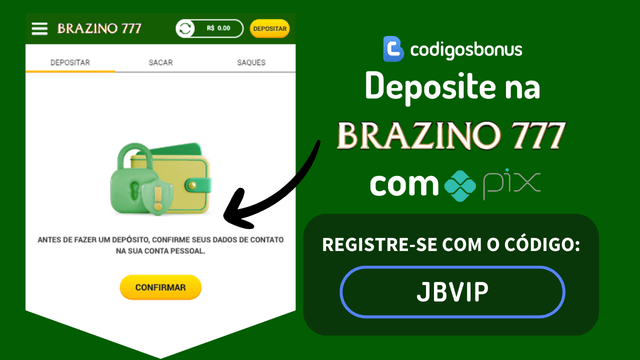 depositar no Brazino777 com Pix