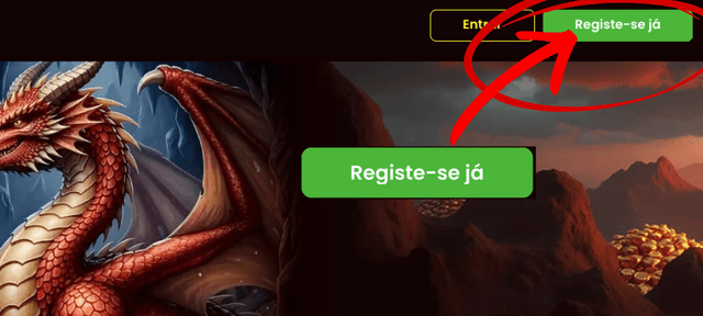 passo 1 no registo no site dragonslots